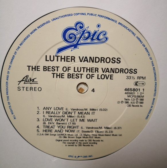The Best Of Luther Vandross...The Best Of Love - Image 6